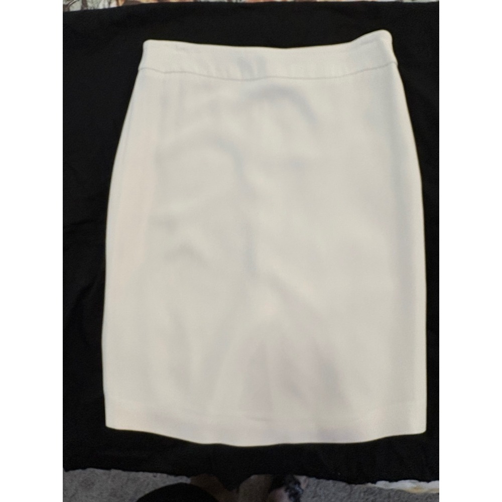 Armani Collezioni Off White Cream Pencil Skirt Size 6 Made in Italy Professional